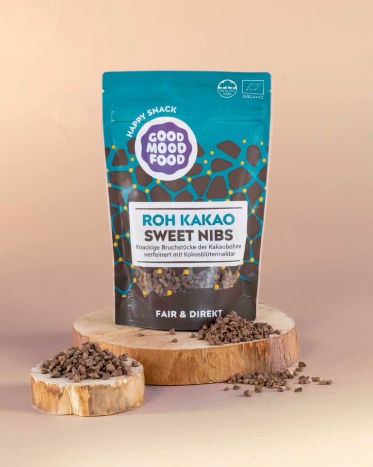Bio Rohkakao Sweet Nibs, 100g Sweet Nibs im kleinen Format