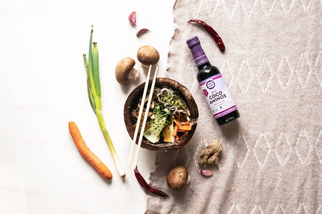 Vegane Ramen Suppe mit Coco Aminos