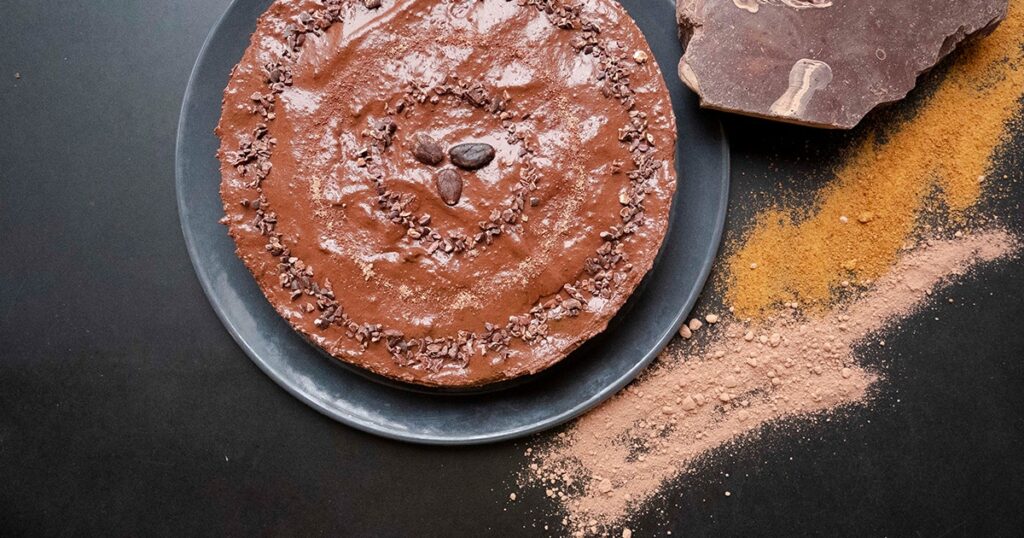 veganer Kakao Käsekuchen