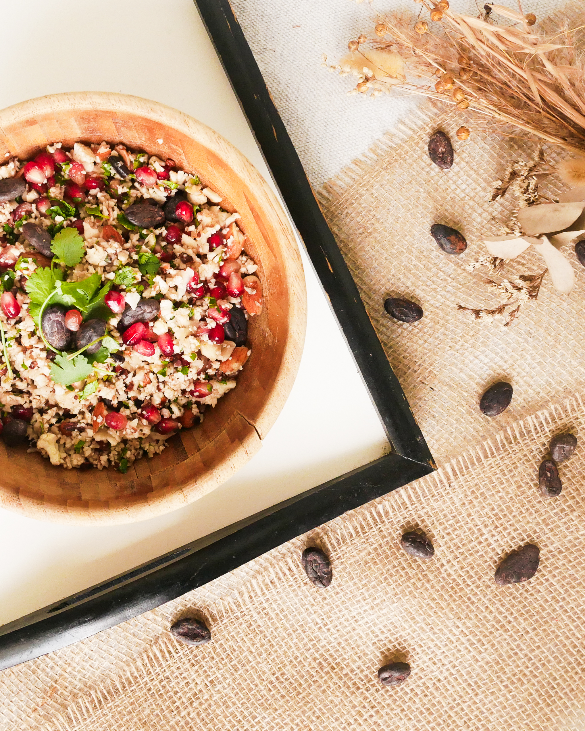 Rohkakaobohnen Salat