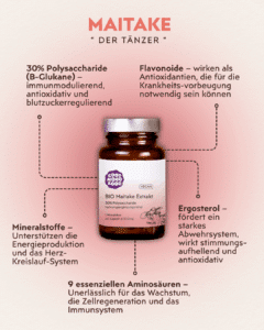 Maitake Vitalpilz Infografik